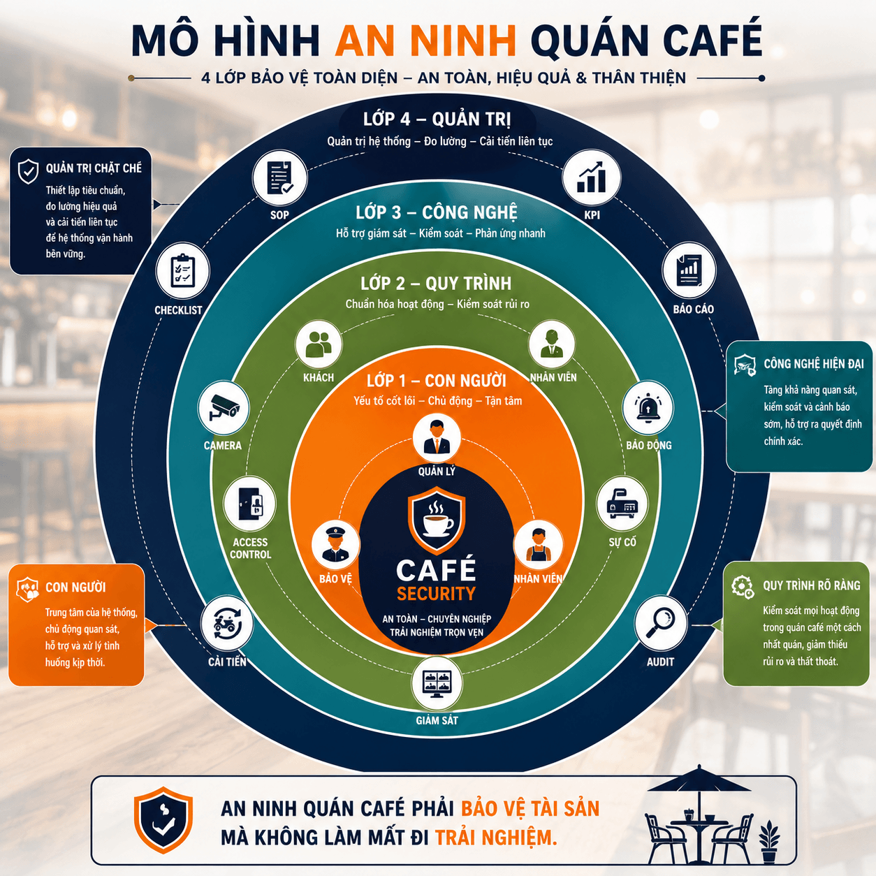 SEKIN - Mô hình an ninh quán cafe SEKIN - Mô hình an ninh quán cafe